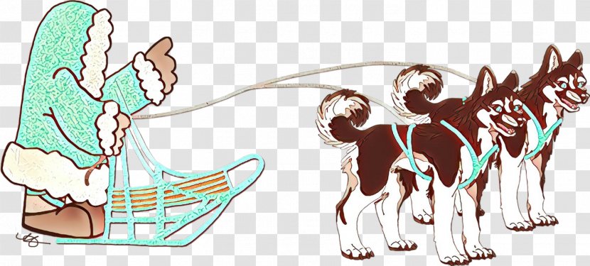 Cartoon Dog - Sled - Tail Sporting Group Transparent PNG