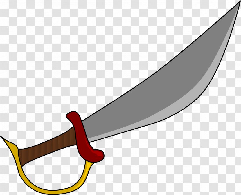 Cutlass Knife Sword Weapon Clip Art - Tool Transparent PNG