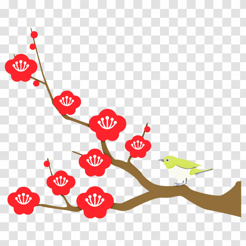 Plum Branch Plum Winter Flower Transparent PNG