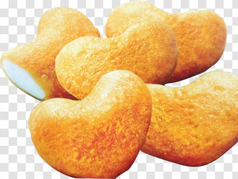 Chicken Nugget Fried Barbecue Junk Food - Fast - Heart-shaped Nuggets Transparent PNG