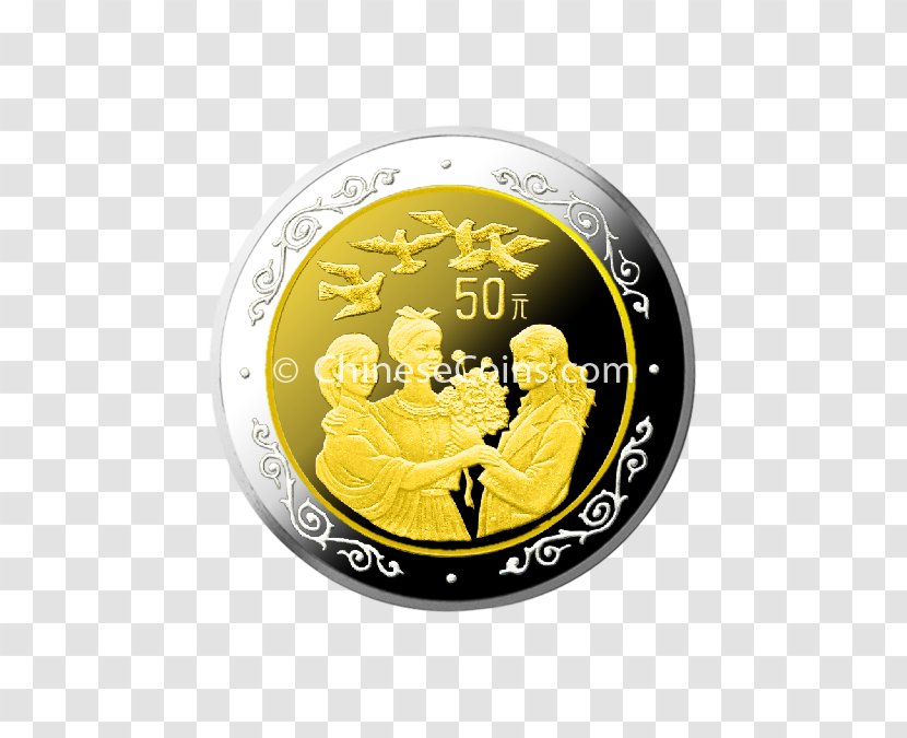 Silver Coin Chinese Gold Panda Central Mint Transparent PNG