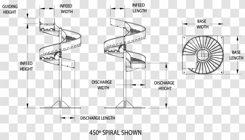 Spiral Angle Conveyor System Plastic - Drawing Transparent PNG