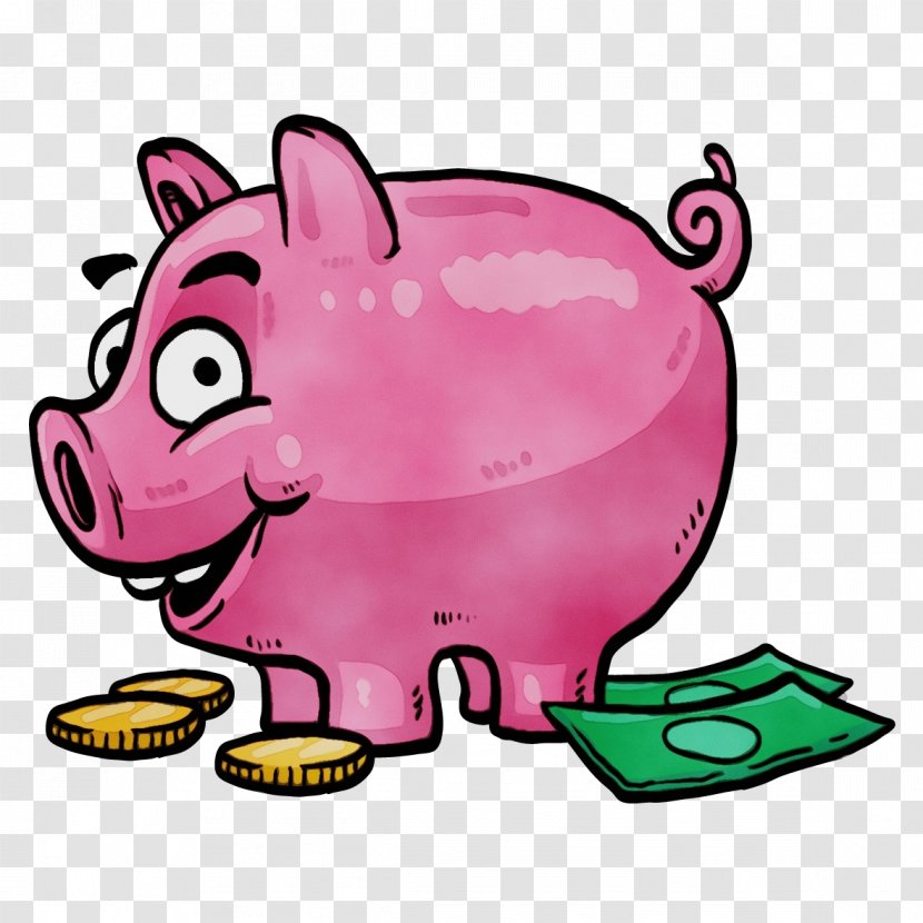 Piggy Bank - Wet Ink - Money Handling Domestic Pig Transparent PNG
