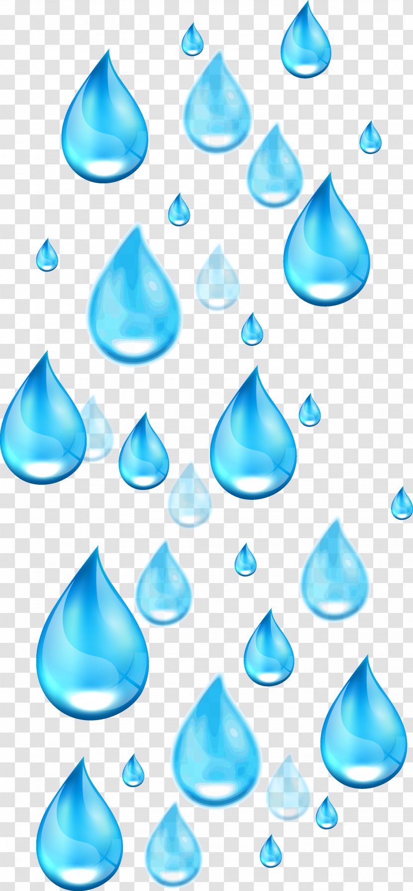 Drop Water Euclidean Vector Illustration - Drawing - Blue Transparent PNG