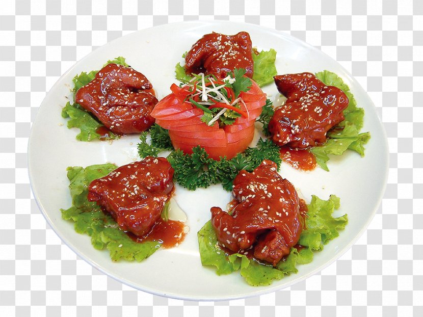 Meatball Recipe Cuisine Hors Doeuvre Deep Frying - Meat - Plate Sauce Trotter Transparent PNG