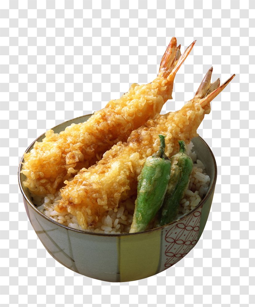 Japanese Cuisine Fried Fish Tempura Prawn Donburi - And Rice Free Buckle Material Transparent PNG