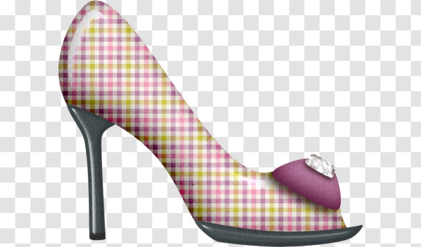 Shoe High-heeled Footwear Fashion Handbag - Magenta - Women Plaid Heels Transparent PNG