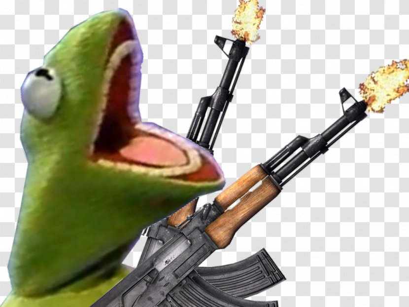 Firearm Gun Kermit The Frog Weapon AK-47 - Frame - Danse Transparent PNG
