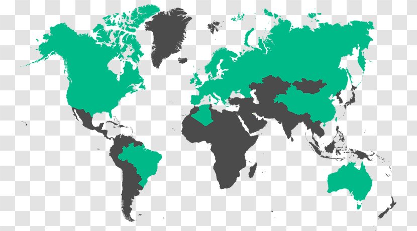 World Map Clip Art Illustration - Seven Continents Transparent PNG