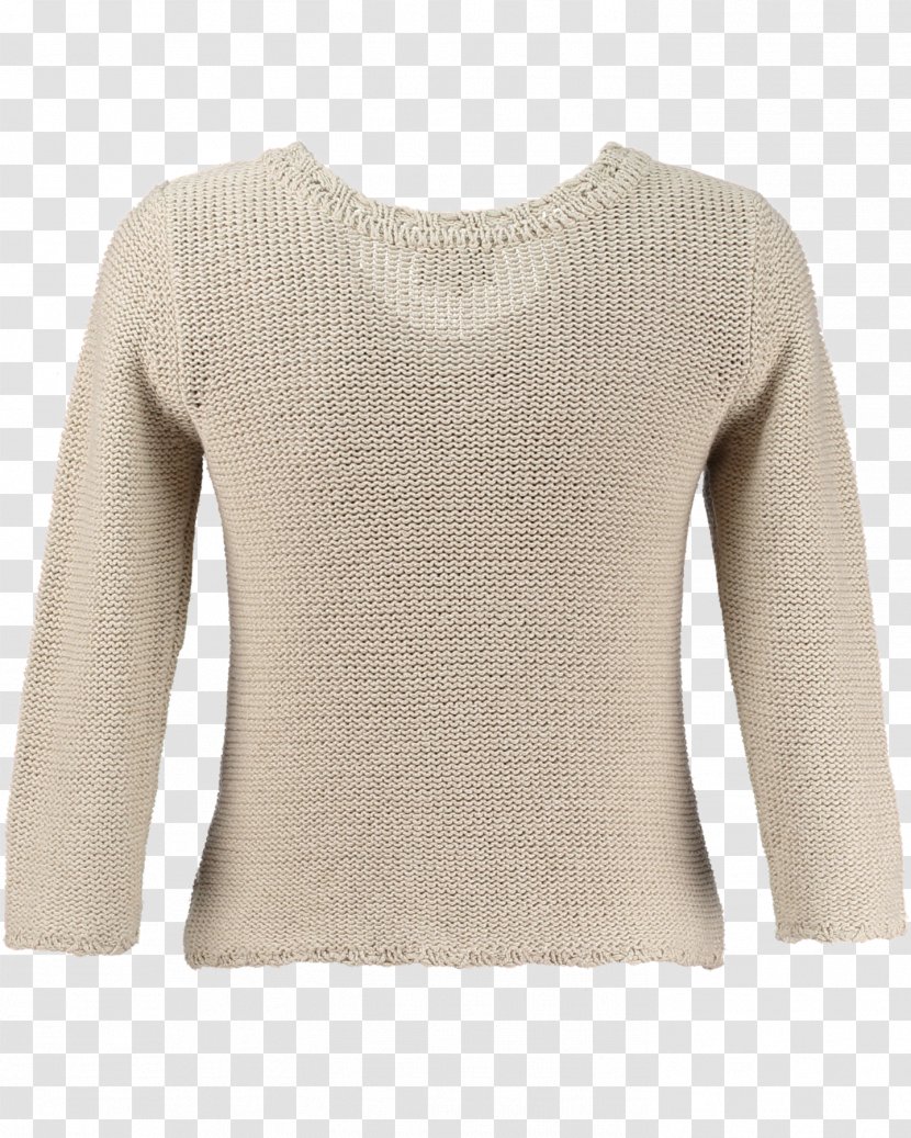 Shoulder Sleeve Beige Wool - Sweater - X Back Transparent PNG