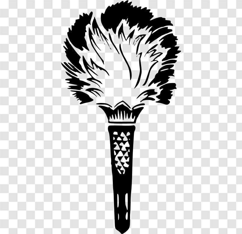 Black And White Silhouette Torch Clip Art - Royaltyfree Transparent PNG