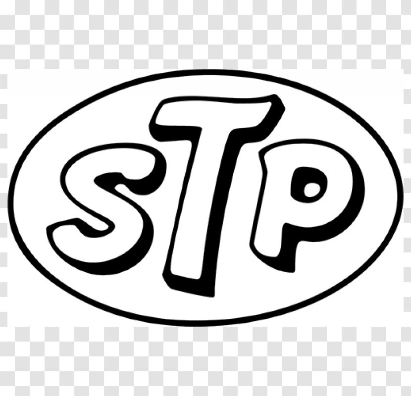 STP Car Decal Sticker Logo - Monochrome Transparent PNG