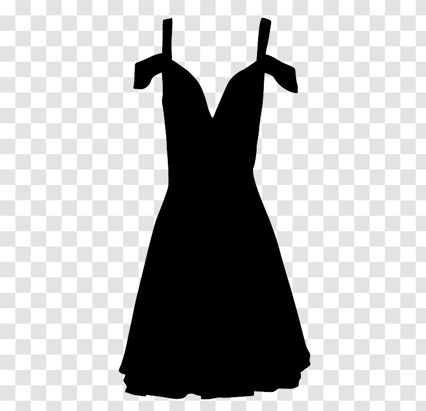 Little Black Dress Shoulder Sleeve Silhouette - Clothing Transparent PNG