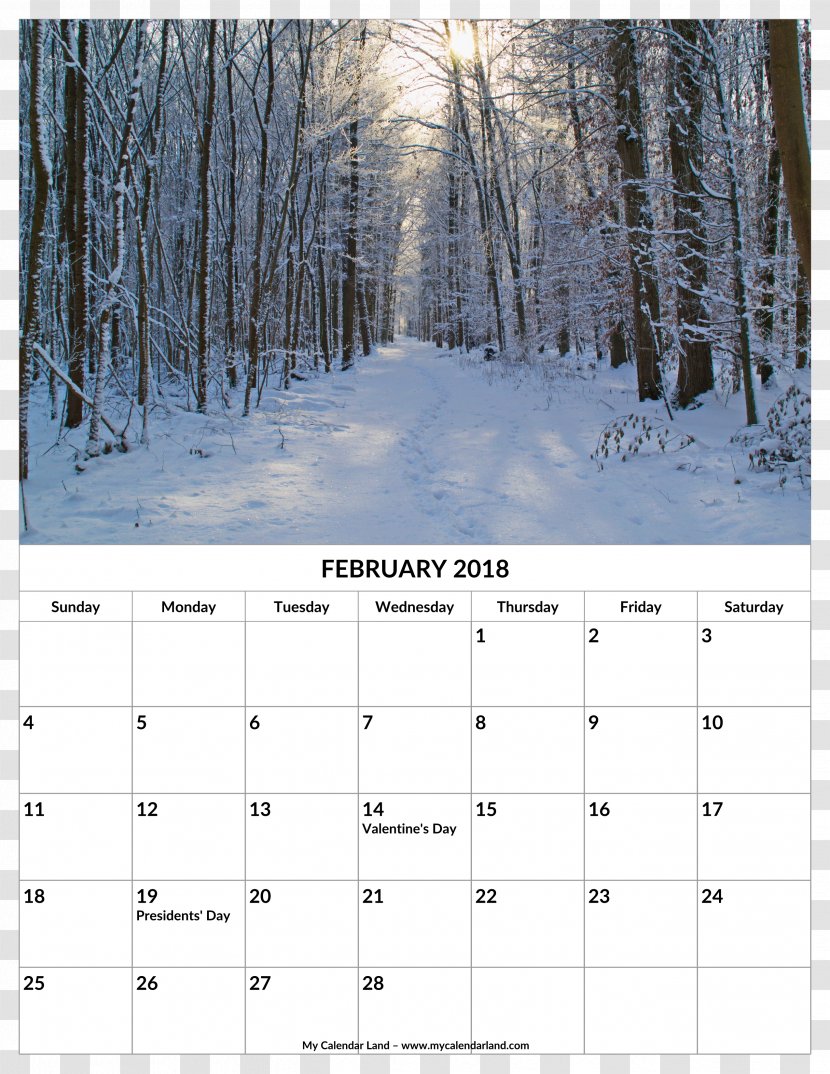 Calendar Winter Solstice Forest Cold - 2018 Transparent PNG