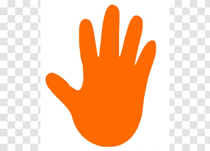 Hand Clip Art - Orange - Cliparts Transparent PNG