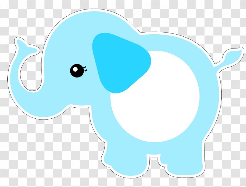 Elephantidae Blue Convite Baby Shower Party - Aqua Transparent PNG