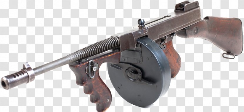 Thompson Submachine Gun Firearm Magazine - Weapon - Machine Transparent PNG