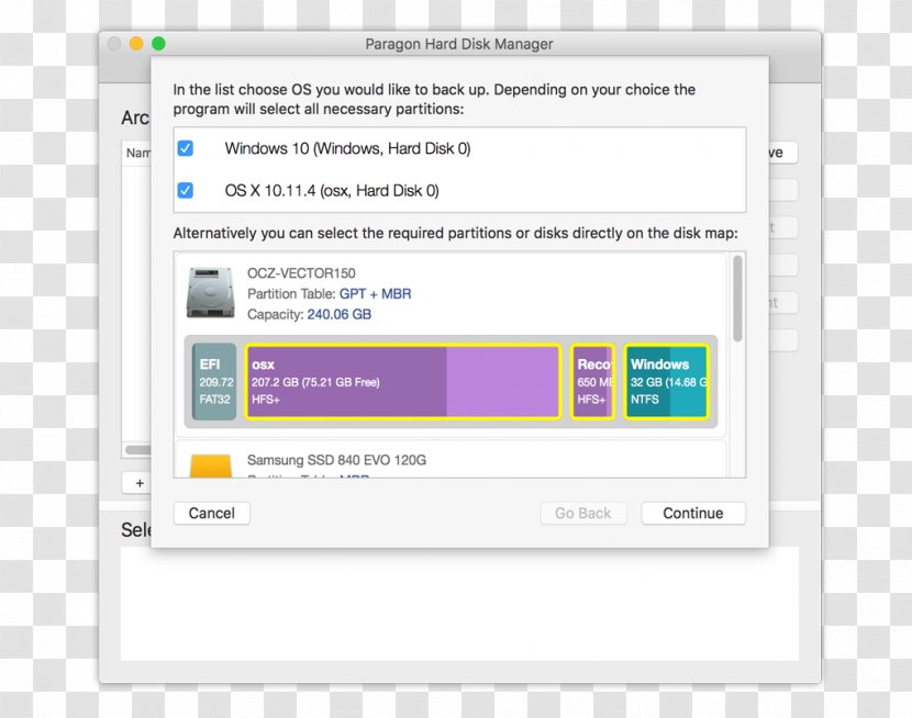 Hard Drives Disk Storage Paragon NTFS MacOS Operating Systems - Macbook Back Transparent PNG