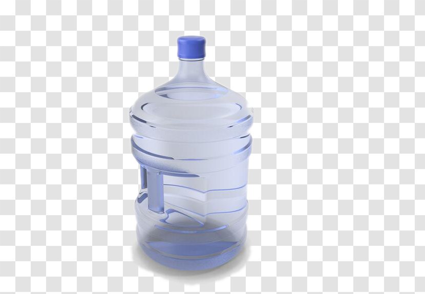 Water Bottle Bottled Plastic Mineral - Blue Bucket Transparent PNG