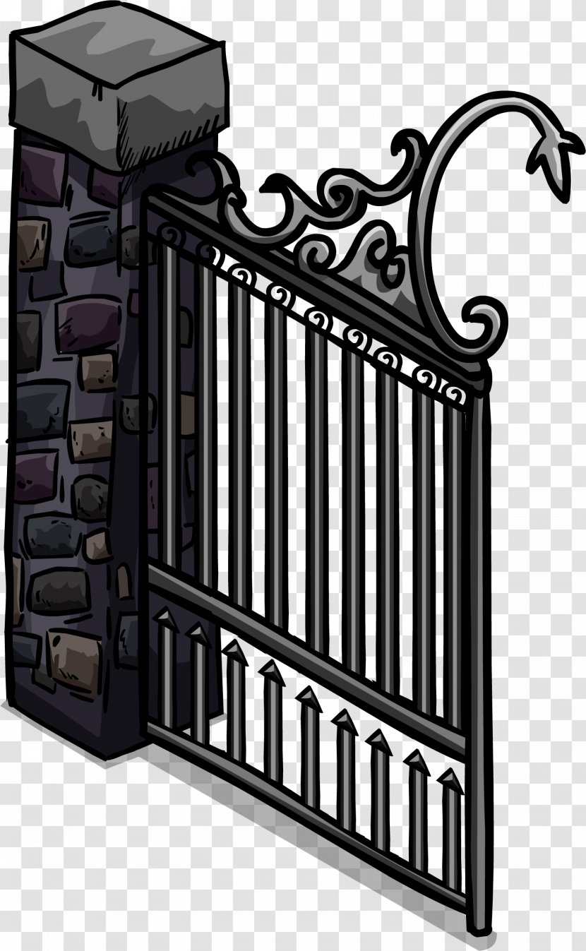 Gate Wrought Iron Club Penguin Entertainment Inc - Fence Transparent PNG