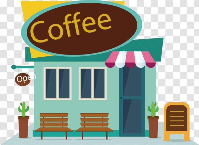 Cafe Coffee Tea Clip Art Bistro - Latte - House Transparent PNG