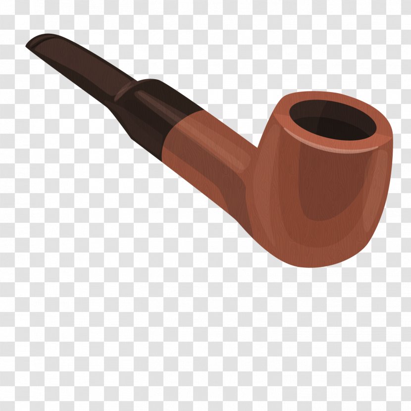 Tobacco Pipe Smoking Euclidean Vector - Wood Transparent PNG