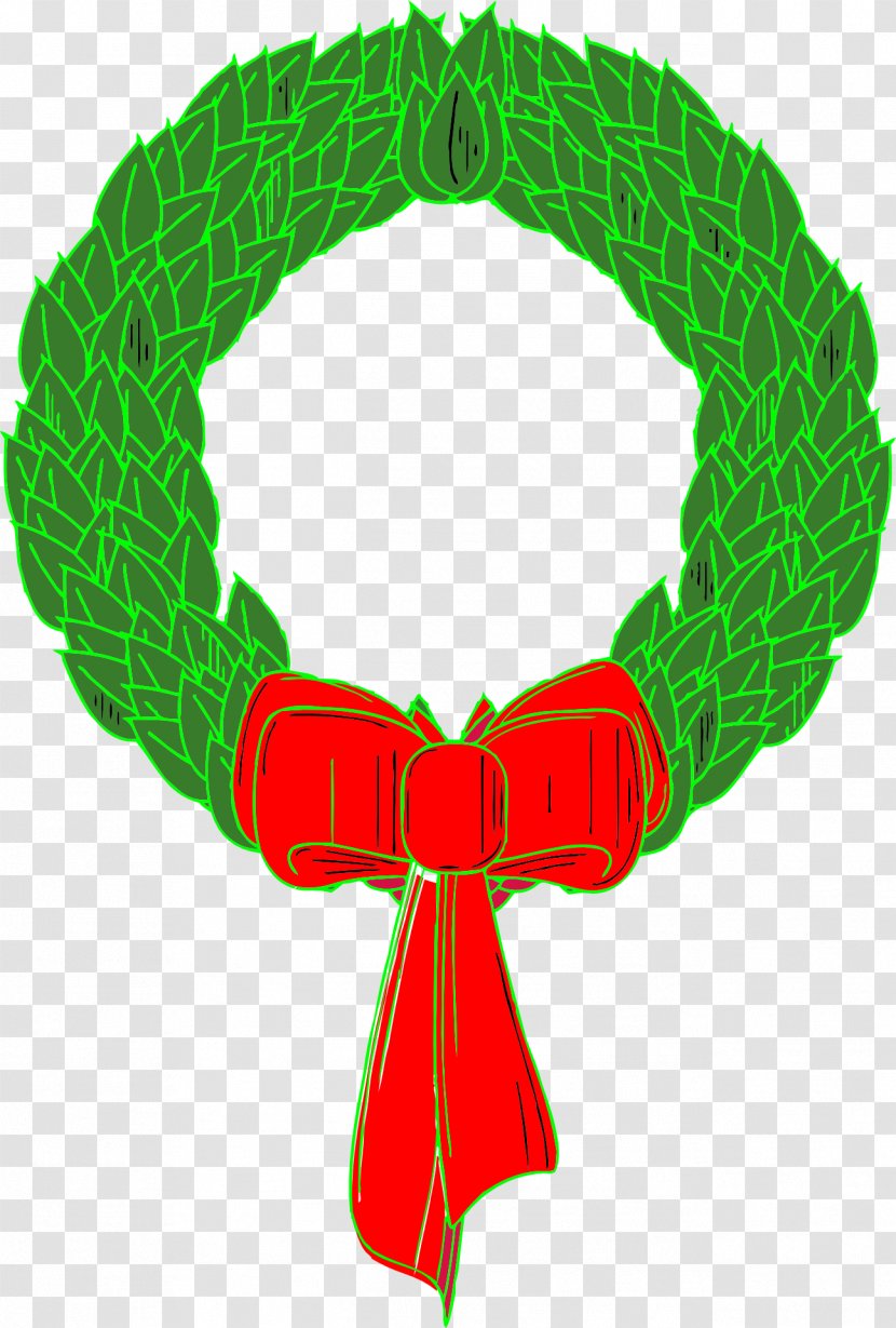Christmas Wreath Garland Clip Art - Green Transparent PNG