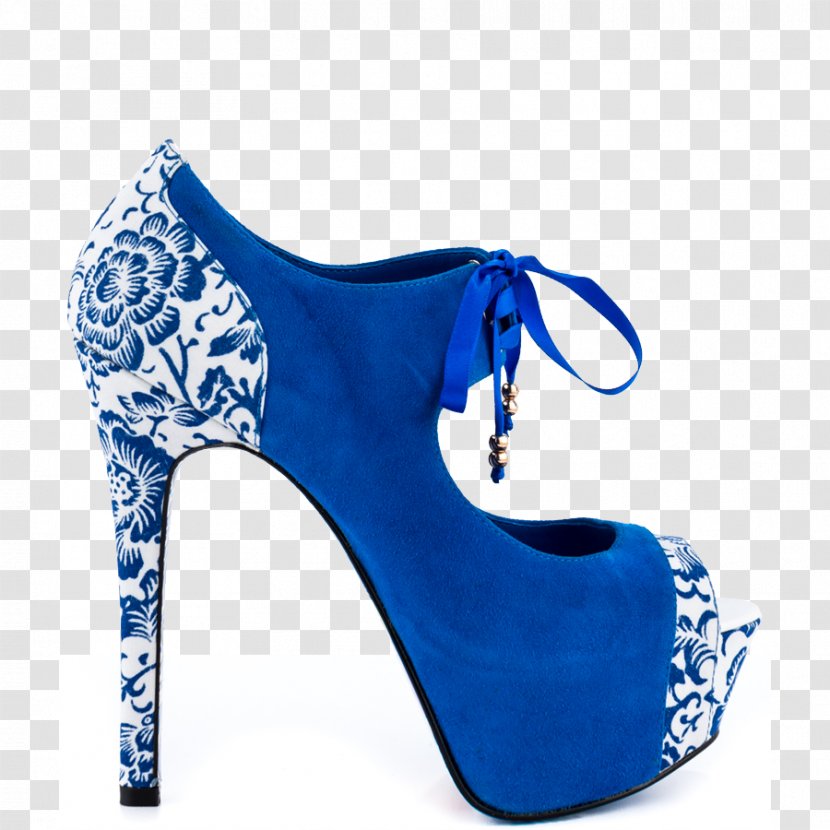 Wedding Shoes Peep-toe Shoe High-heeled - Blue Transparent PNG