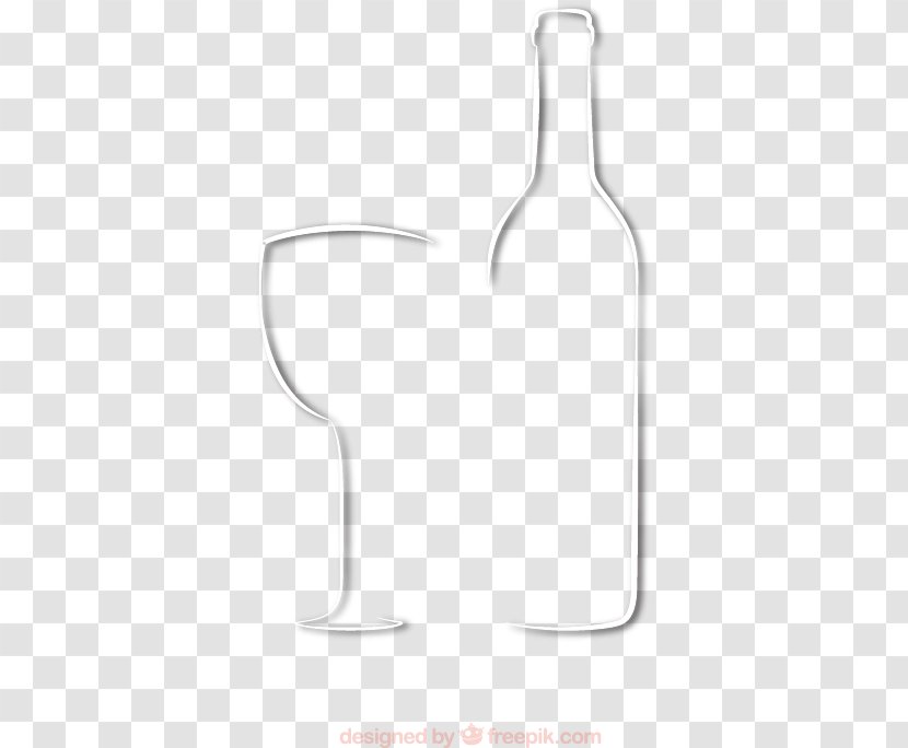 Glass Bottle Paper California White Millimeter - Line Art - Wine Transparent PNG