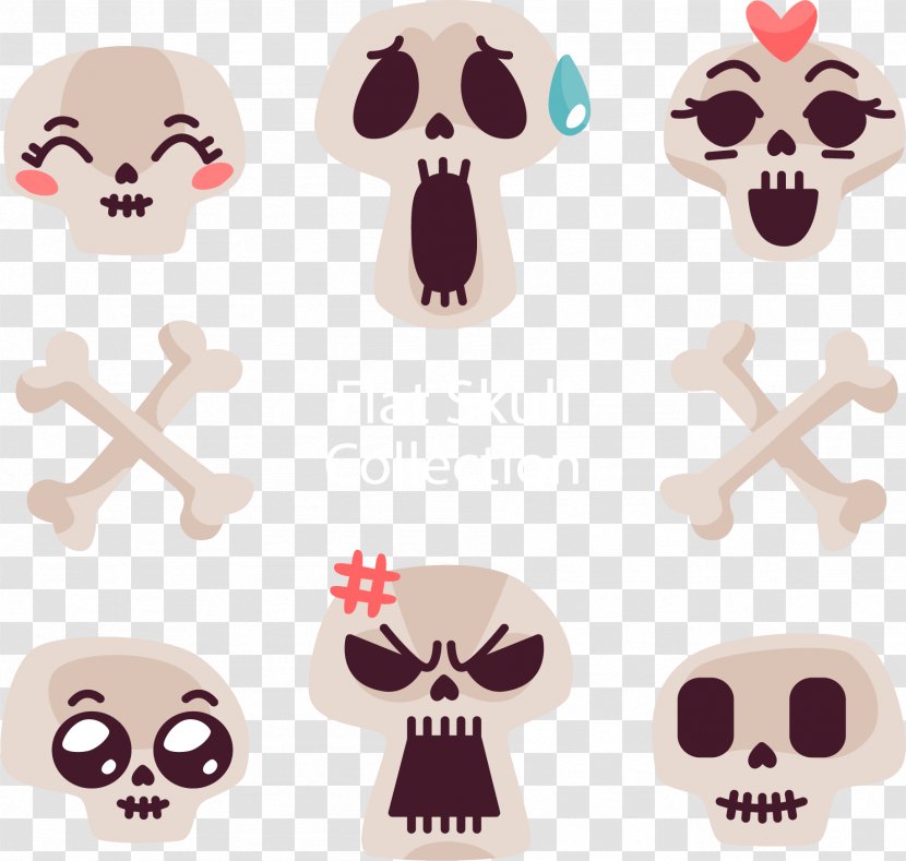 Facial Expression Emotion Skull Icon - Nose - Exaggerated Of The Skeleton Transparent PNG