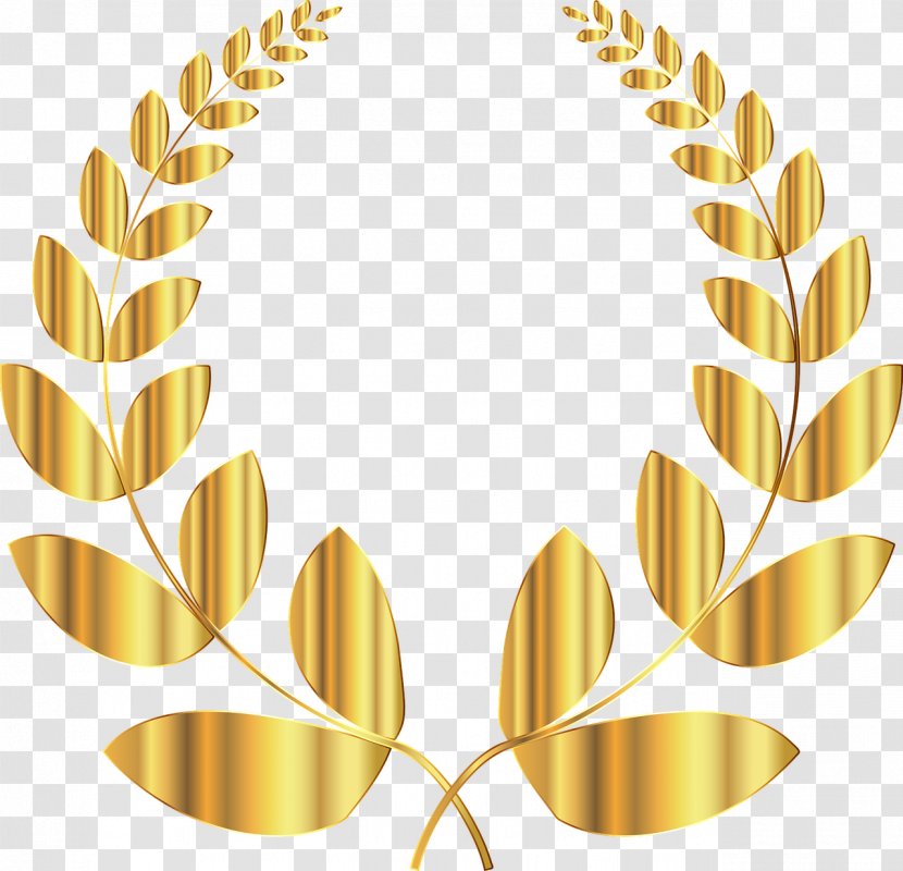 Laurel Wreath Clip Art - Bay - Gold Transparent PNG
