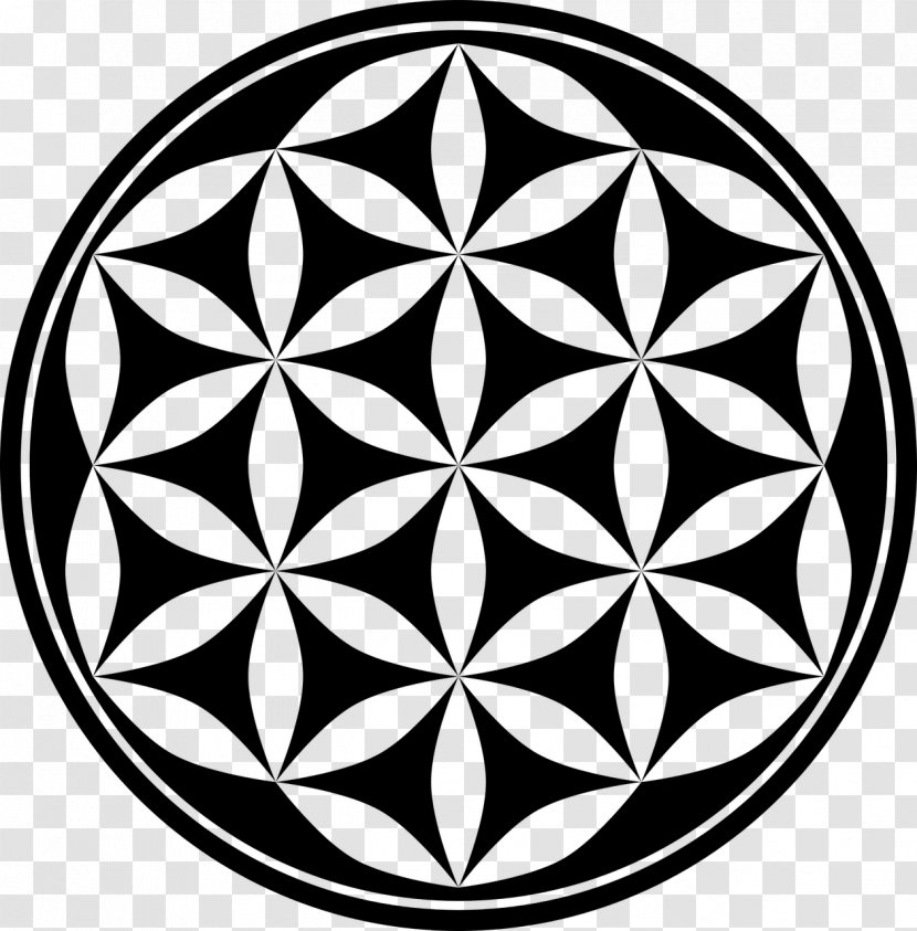Overlapping Circles Grid Sacred Geometry Mandala Symbol Transparent PNG