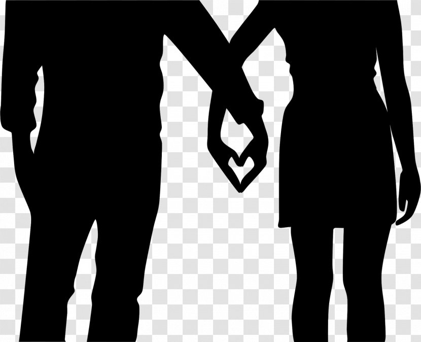 Silhouette Couple Clip Art - Hand - Man Transparent PNG