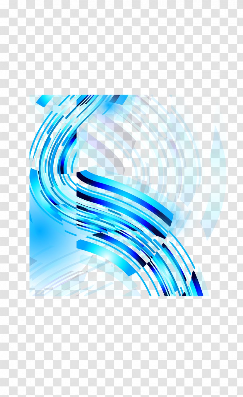 Euclidean Vector Wave Graphic Arts - Azure - Science And Technology Blue Background Material Transparent PNG