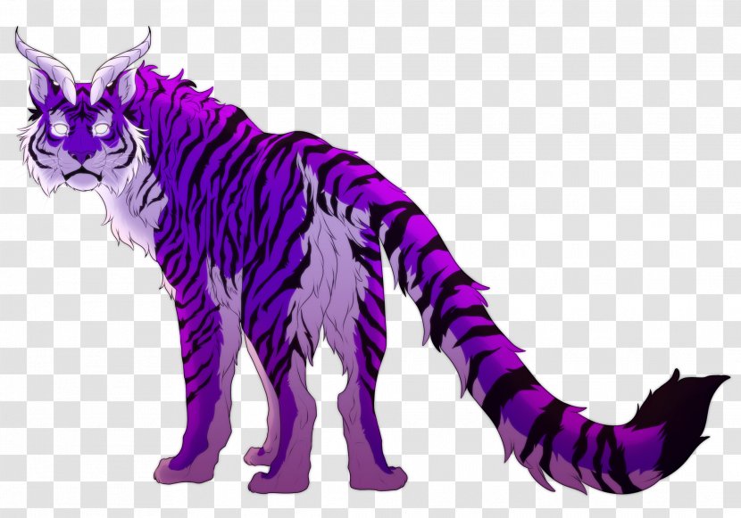 Tiger Cat Leopard Whiskers Purple - Drawing - Woods Transparent PNG