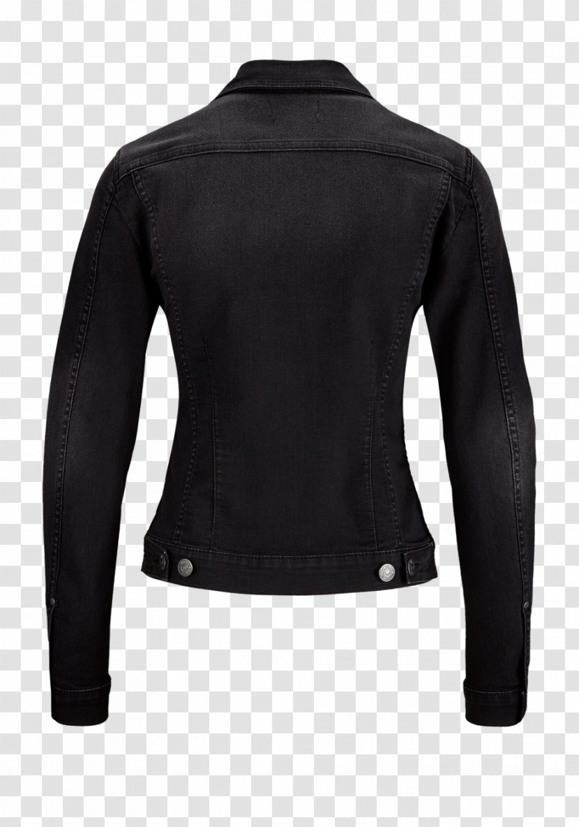 Leather Jacket Clothing Glove Waistcoat - Suede - Black Denim Transparent PNG