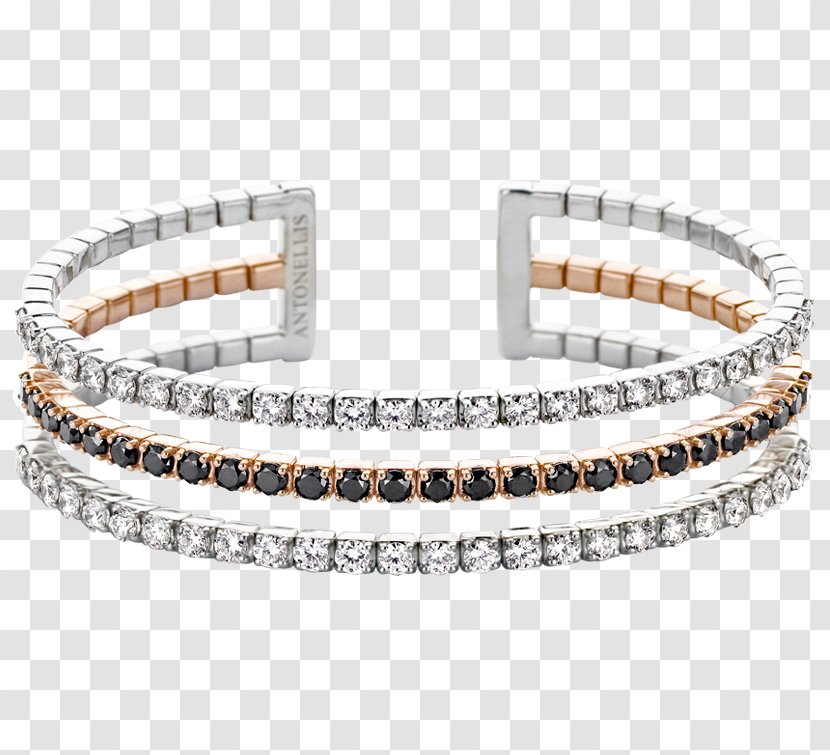Bracelet Bangle Jewellery Bling-bling Silver - Diamond Transparent PNG