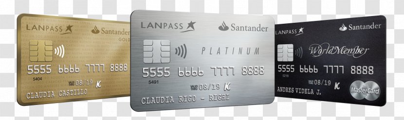 LATAM Chile Brand Credit Card Font - Santander Transparent PNG