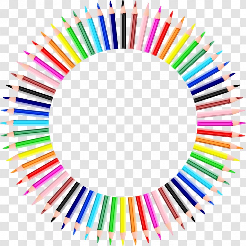 Pencil - Colored - Line Art Transparent PNG