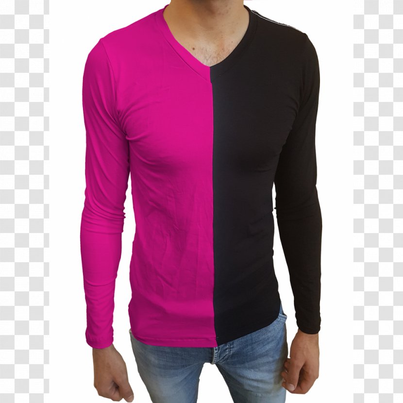 T-shirt Sleeve Collar Fashion - Magenta Transparent PNG
