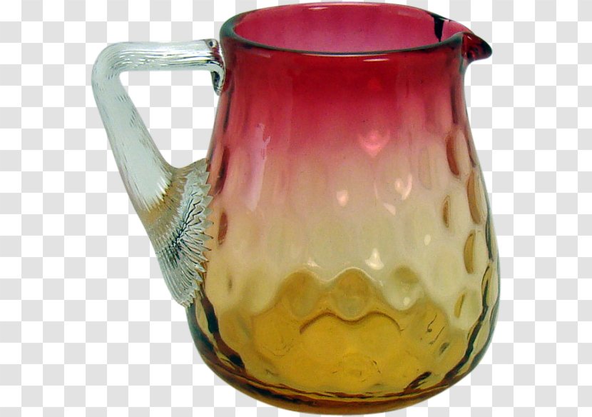 Jug Amberina Cranberry Glass Pitcher - Drinkware - Green Water Transparent PNG