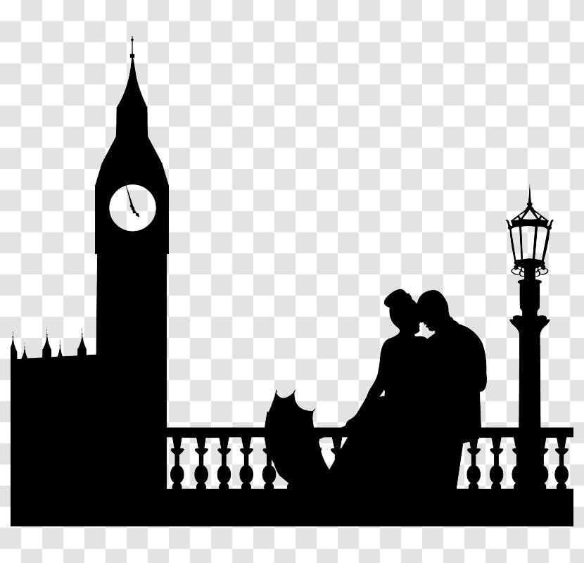 Big Ben Palace Of Westminster River Thames Silhouette Photography - Tower Transparent PNG
