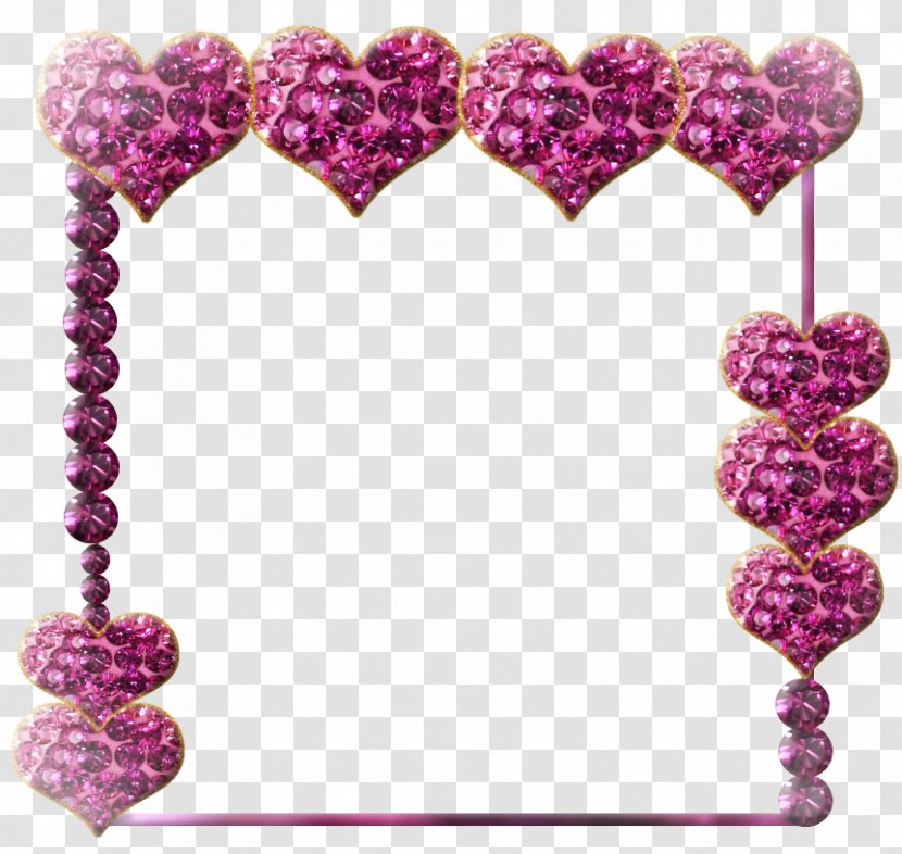 Jewellery Lavender Lilac Bead Magenta - Pink M - Diamond Border Transparent PNG
