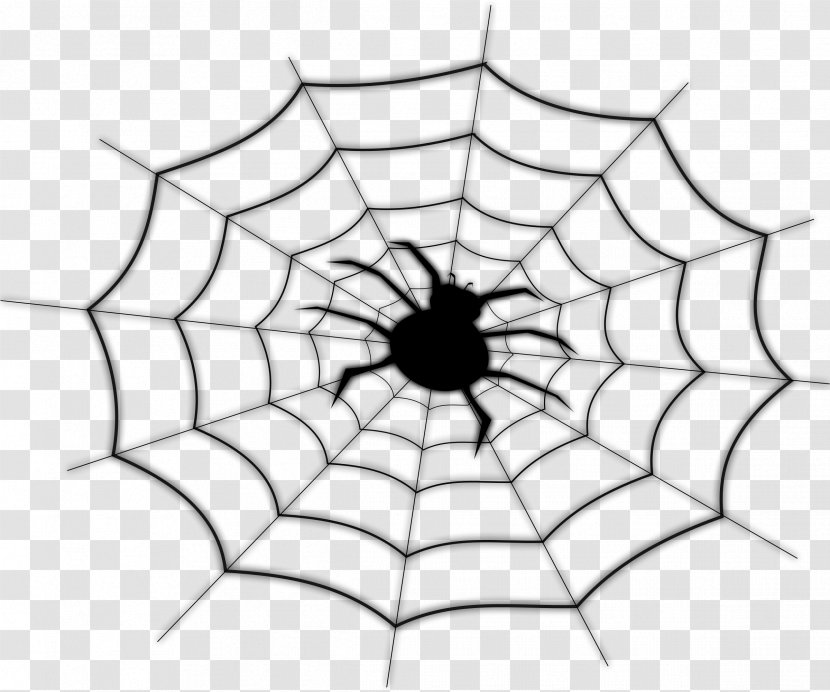 Spider-Man Spider Web Clip Art - Monochrome Transparent PNG