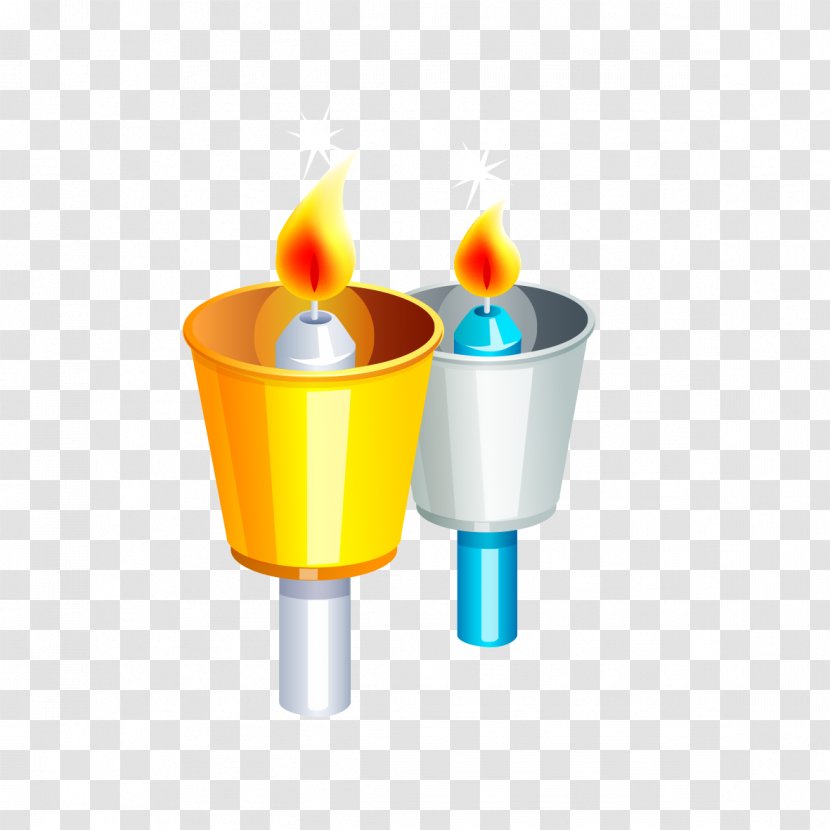 Candle Illustration - Fire - Golden Graphics Transparent PNG