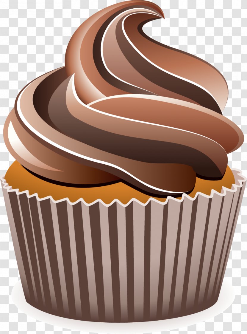 Cupcake Chocolate Cake Icing Clip Art - Birthday Transparent PNG