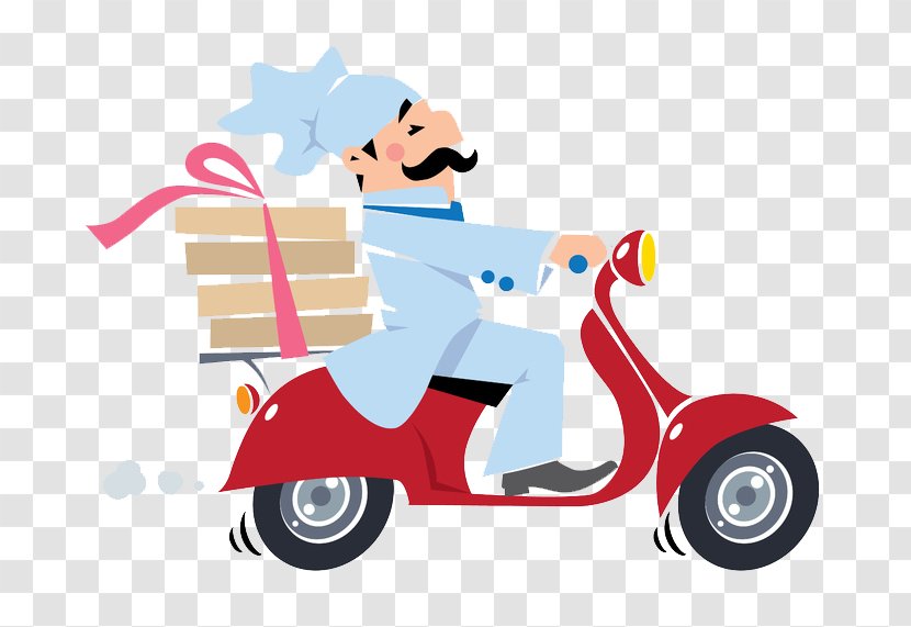 Pizza Delivery Scooter Motorcycle - Automotive Design Transparent PNG