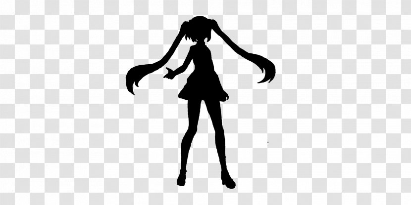 Collide With The Sky Silhouette Hatsune Miku Photography - Heart - Monochrome Transparent PNG
