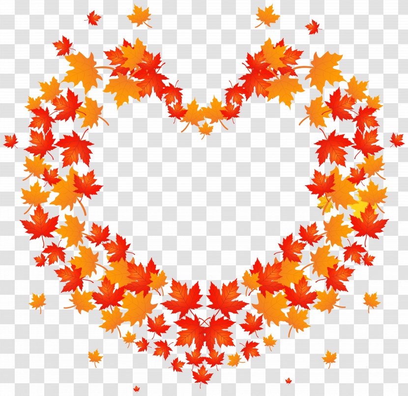 Autumn Leaf Color Clip Art - Heart - Leaves Transparent Image Transparent PNG