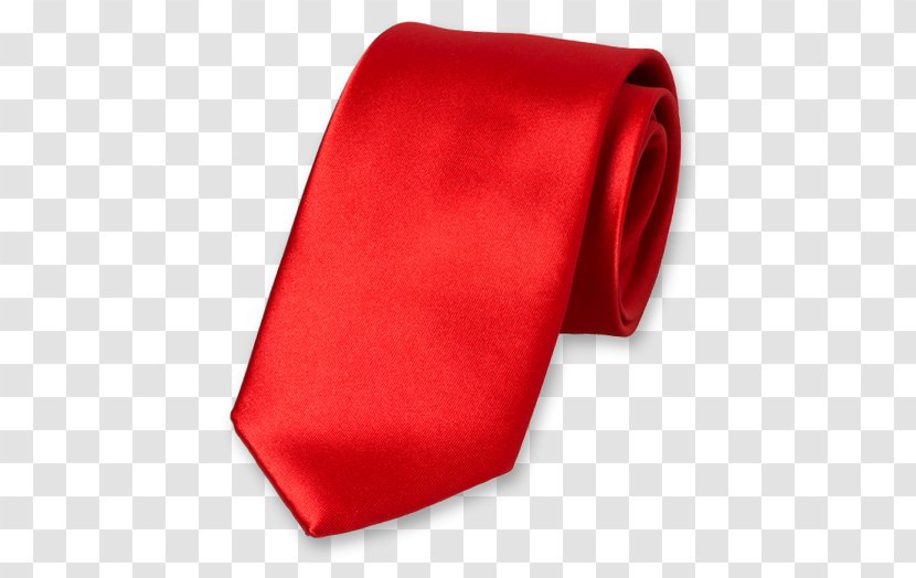 Satin Necktie Polyester Red Microfiber Transparent PNG
